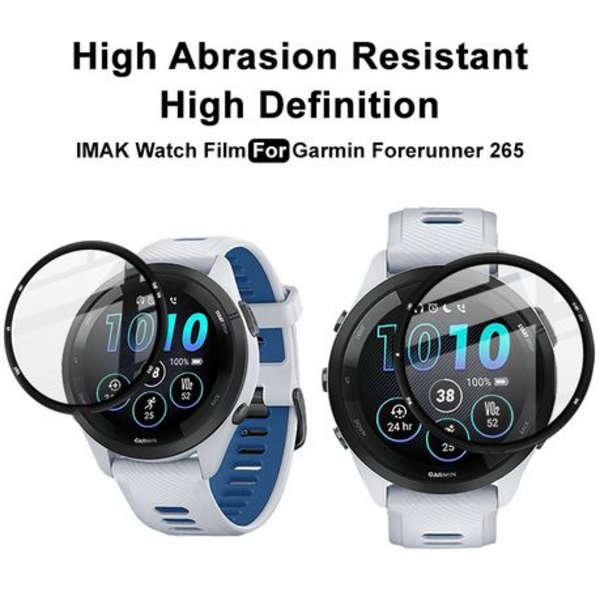 2x IMAK Acrylic Screen Protector with 3D Edge for Garmin Forerunner 265