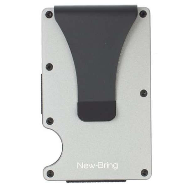 New-Bring Aluminium Minimalist Card Holder &amp; Money Clip RFID Blocking