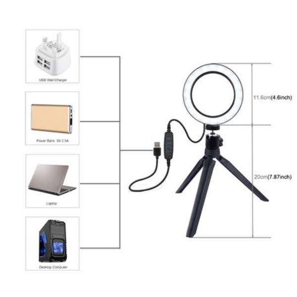 PULUZ 30cm Foldable Photo Box Kit with 2 Ring LED Lights.