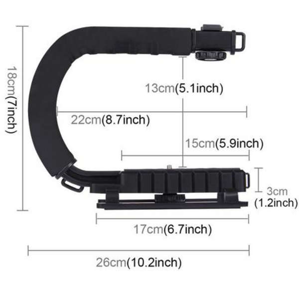PULUZ U/C Shape Portable Handheld DV Bracket Stabilizer