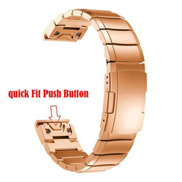 5by5 Stainless Steel Quick Release Strap for Garmin 20mm