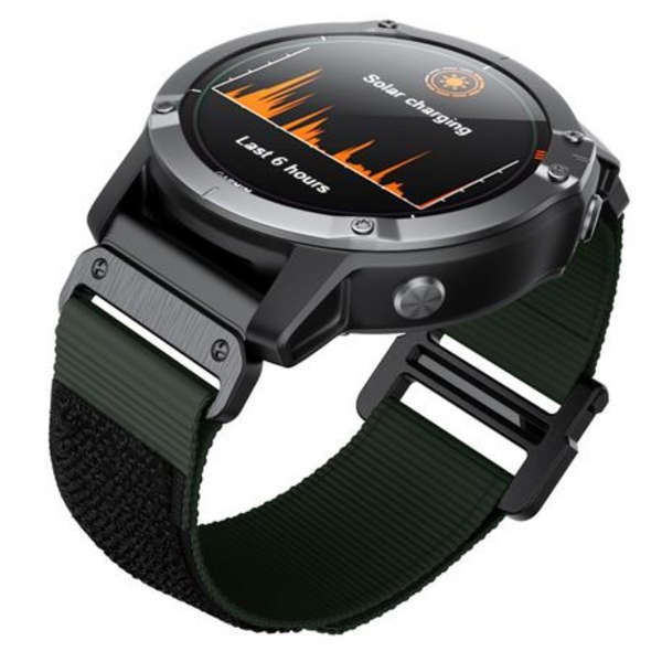 LOBO 26mm QuickChange Nylon Strap for Garmin Fenix 3/5X/6X/7X &amp; More.