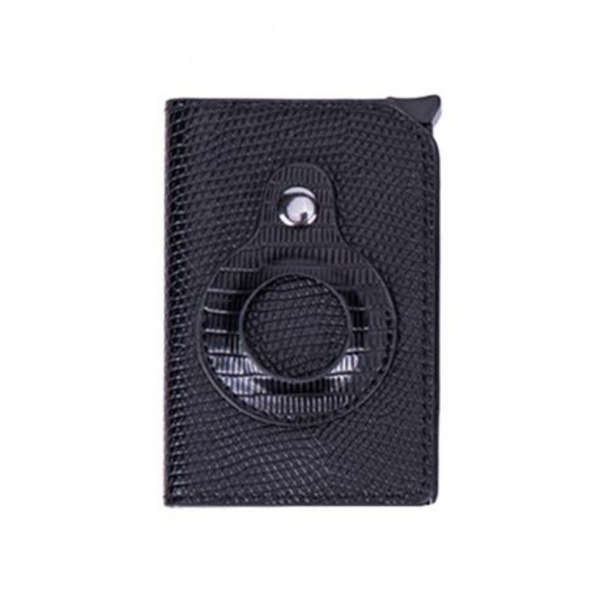 T4U PU Leather Pop-Up Card Holder with RFID Protection &amp; Airtag Holder