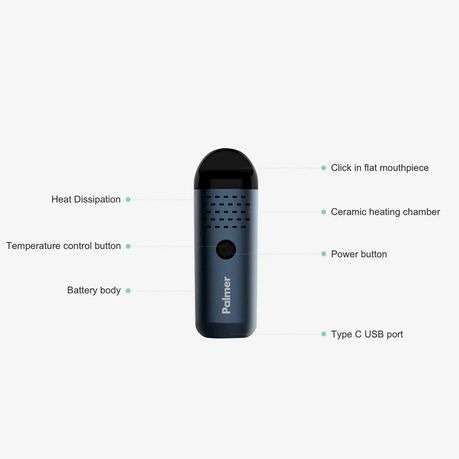 Anlerr Palmer Dry Herb Vaporizer - 10000 mAh (Grey)