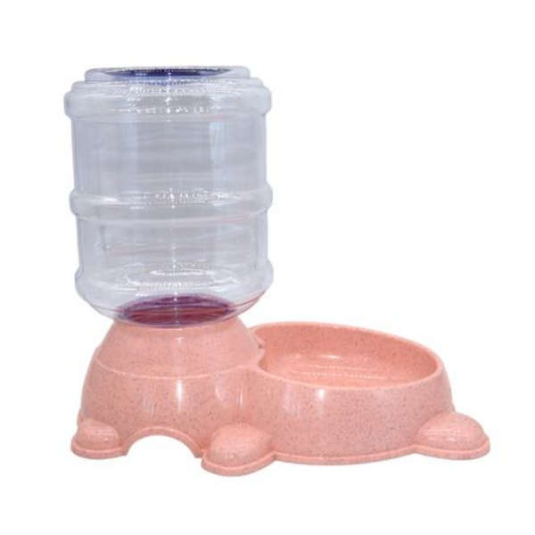 Automatic Pet Feeder Large Capacity Water Dispenser - Pink
