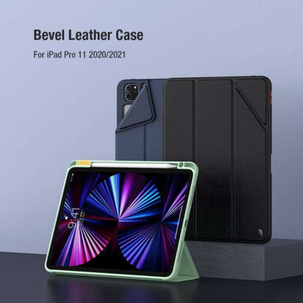 Nillkin Bevel Smart Leather Cover for Apple iPad Pro 11 (2020/2021) - Matcha Green