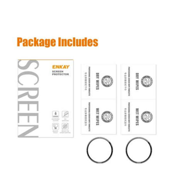 2x ENKAY Acrylic Screen Protectors with 3D Edge for Garmin Forerunner 965