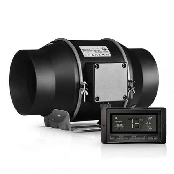 Inline Grow Tent Extractor Fan with Smart Controller (6inch/150mm)