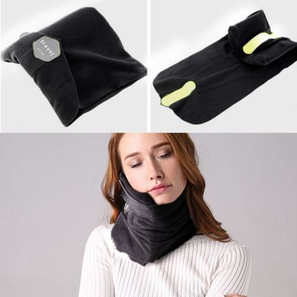Ergonomic Travel Pillow - Black