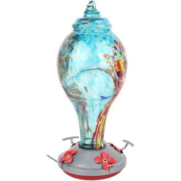 Handcrafted Blown Glass Hummingbird Feeder (1000ML)