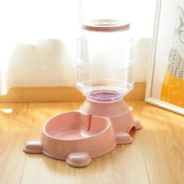 Automatic Pet Feeder Large Capacity Water Dispenser - Pink