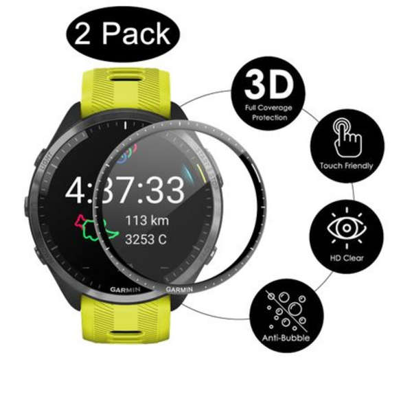 2x ENKAY Acrylic Screen Protectors with 3D Edge for Garmin Forerunner 965