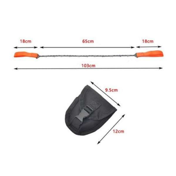 Survival Pocket Hand Chainsaw with Pouch.