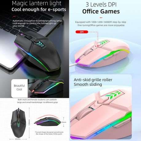 S700 USB Wired Office Gaming Mouse - Blue