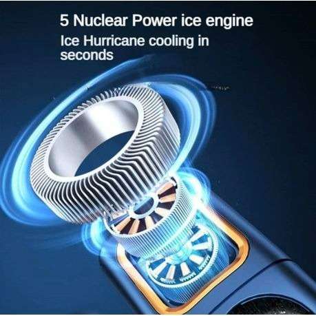 8000mAh 5-Speed Portable Neck Fan - Black