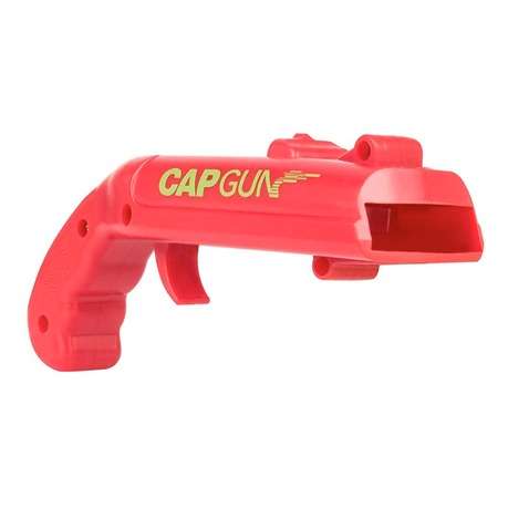 Cap Gun Bottle Launcher Shooter Beer Opener - Red