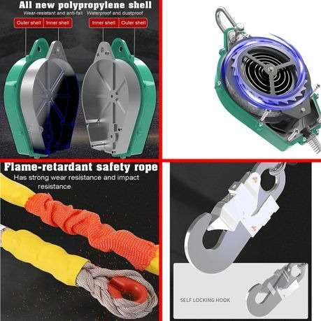 Self Retracting Lifeline Fall Arrester 150kg (Select Length)