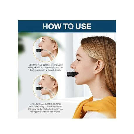 Lightweight Lung Exerciser Silicone Breathing Exercise Device for Adults