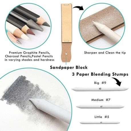 50 in 1 Sketch Pencil Tool Carbon Pen Painting Art Set