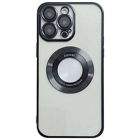 iPhone 15 Pro Magsafe Electroplated TPU Phone Case(Black)