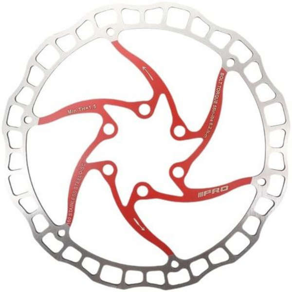 IIIPRO 180mm 6-Bolt Bicycle Disc Brake Rotor (Select Colour) - 2 Pack