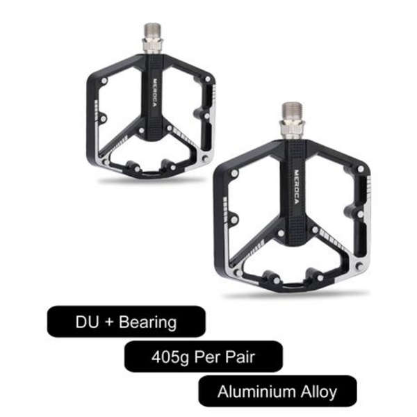 MEROCA Aluminium XL Mountain Bike Pedal (DU + Bearing)