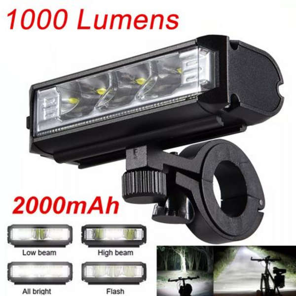 1000 Lumen Bicycle Light - USB Rechargeable