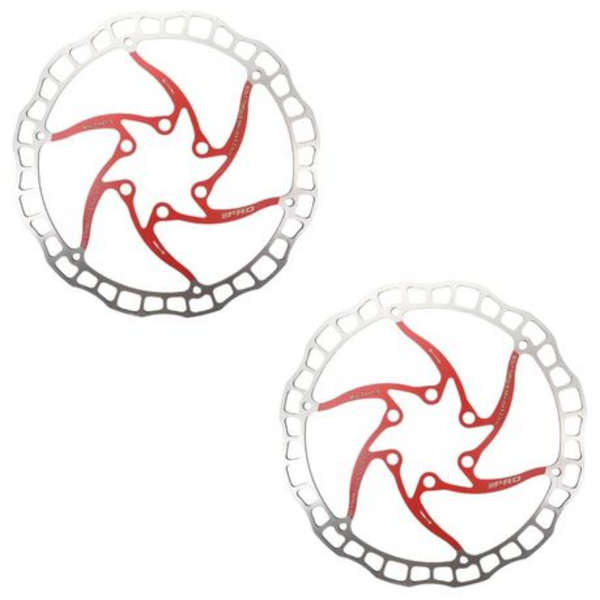 IIIPRO 180mm 6-Bolt Bicycle Disc Brake Rotor (Select Colour) - 2 Pack