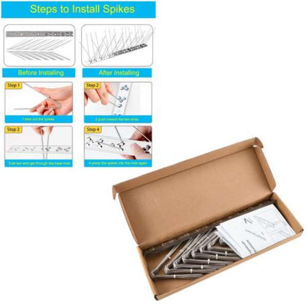 10pcs Stainless Steel Bird Spikes (33cm each length)