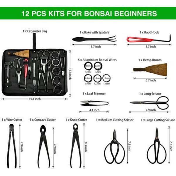 Carbon Steel Gardening Bonsai Tool Set for Trimming