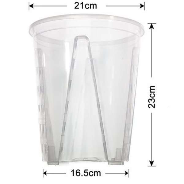 Clear Plastic Orchid/Aroid Pots Set of 4 (Choose Your Size)