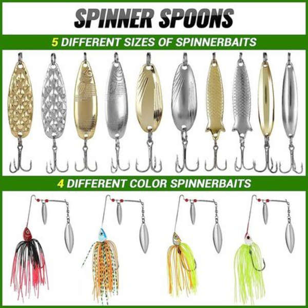 HORIZONREEF 102pc Fishing Lure Kit