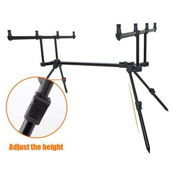 Pro Adjustable Carp Fishing 4-Rod Pod With Bag