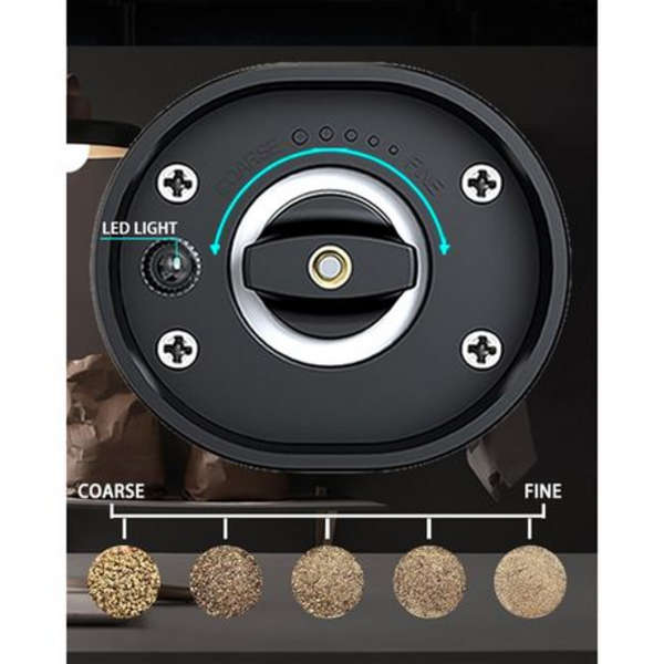 Adjustable Spice And Salt Electric Pepper Grinder - 2 Pieces