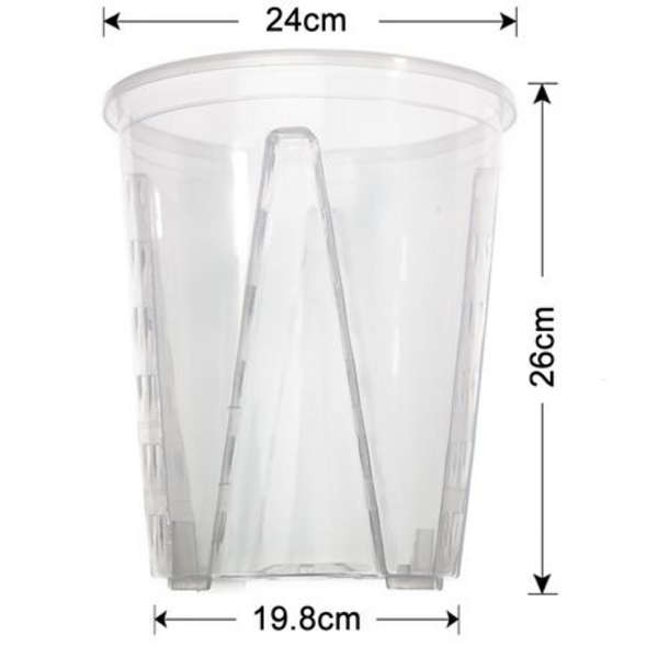 Clear Plastic Orchid/Aroid Pots Set of 4 (Choose Your Size)