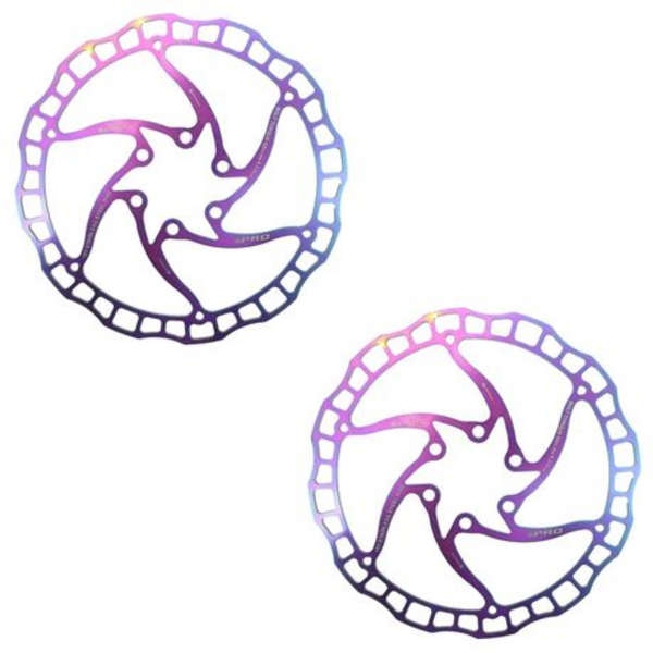 IIIPRO 180mm 6-Bolt Bicycle Disc Brake Rotor (Select Colour) - 2 Pack