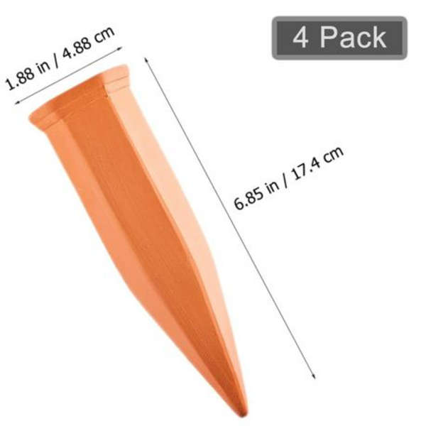 4pcs Ceramic Self-Watering Plant Probes (Terracotta)