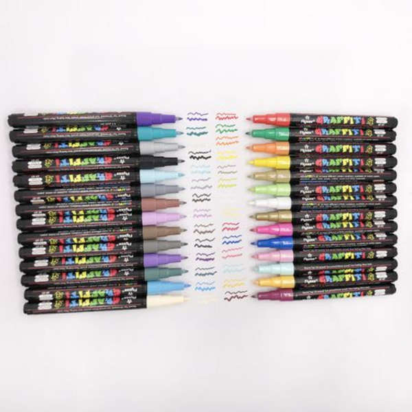 24 Flysea Graffiti Paint Markers (Extra Fine Tip 0.7mm)