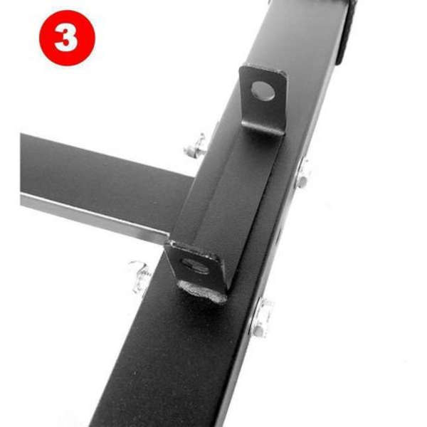 6 Tier Dumbbell Rack - 107cm A-Frame - Black
