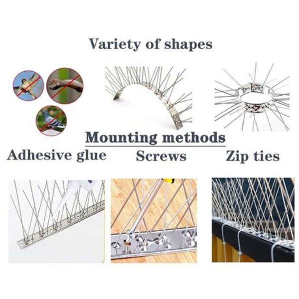 10pcs Stainless Steel Bird Spikes (33cm each length)