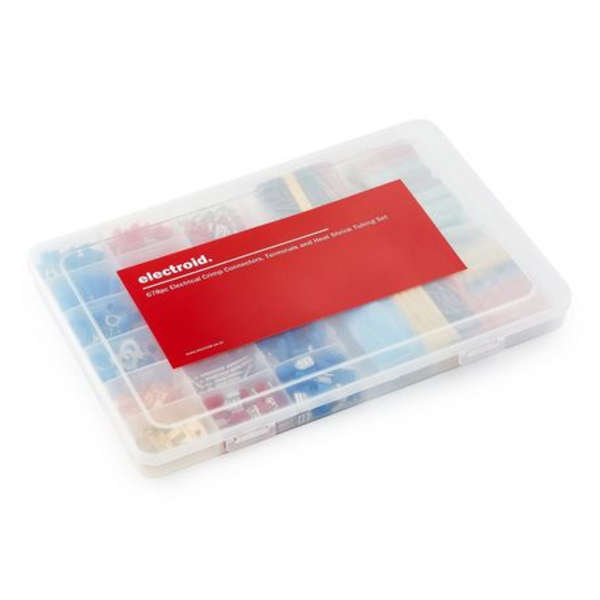 Electroid 678pc Electrical Crimp Connectors, Terminals &amp; Heat Shrink Tubing