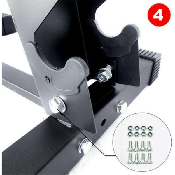 6 Tier Dumbbell Rack - 107cm A-Frame - Black
