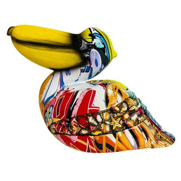 Pelican Resin Ornament - Graffiti - 17x9x13cm