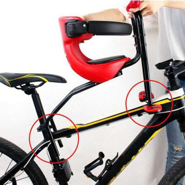 Front Child Seat For Bicycle - Red &amp; Black