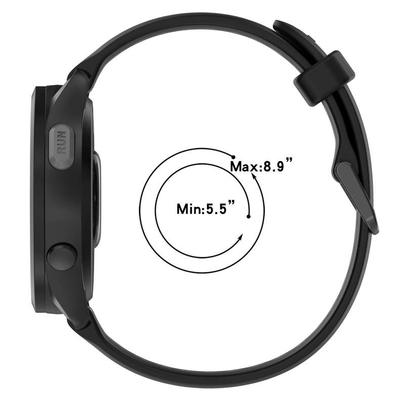 LOBO FastFit 20mm Strap For Garmin Forerunner 165 &amp; More (List Below) - Dark Blue &amp; Black