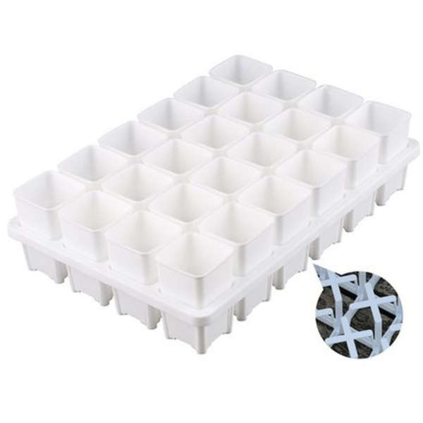 24 Seed Starter Pots with Holder &amp; Drip Tray