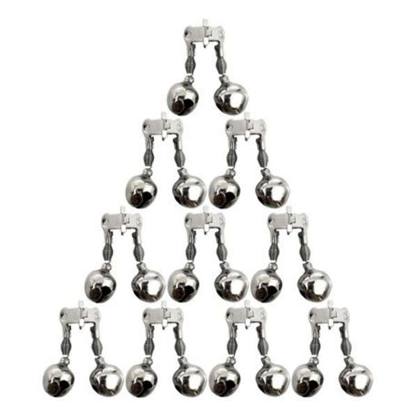 10pcs Twin Bell Bite Alarm - Stainless Steel