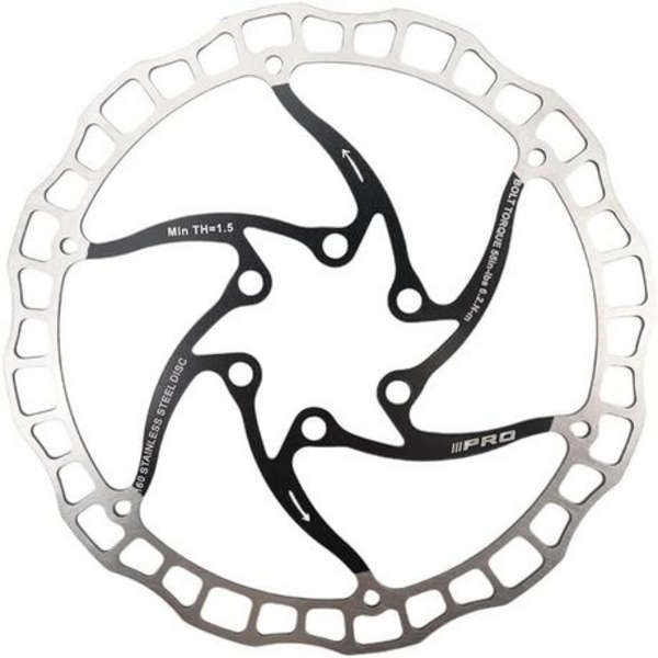 IIIPRO 180mm 6-Bolt Bicycle Disc Brake Rotor (Select Colour) - 2 Pack