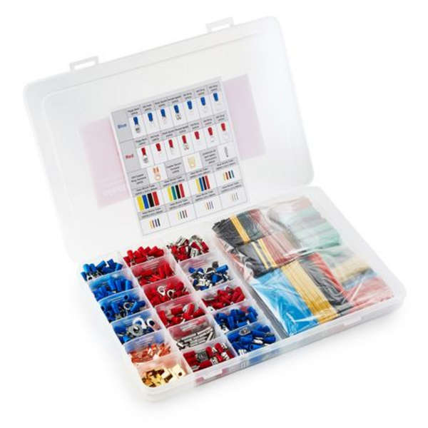 Electroid 678pc Electrical Crimp Connectors, Terminals &amp; Heat Shrink Tubing