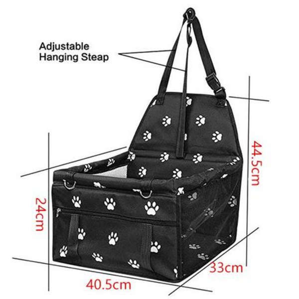 Car Booster Seat Carrier for Dogs - Black &amp; White